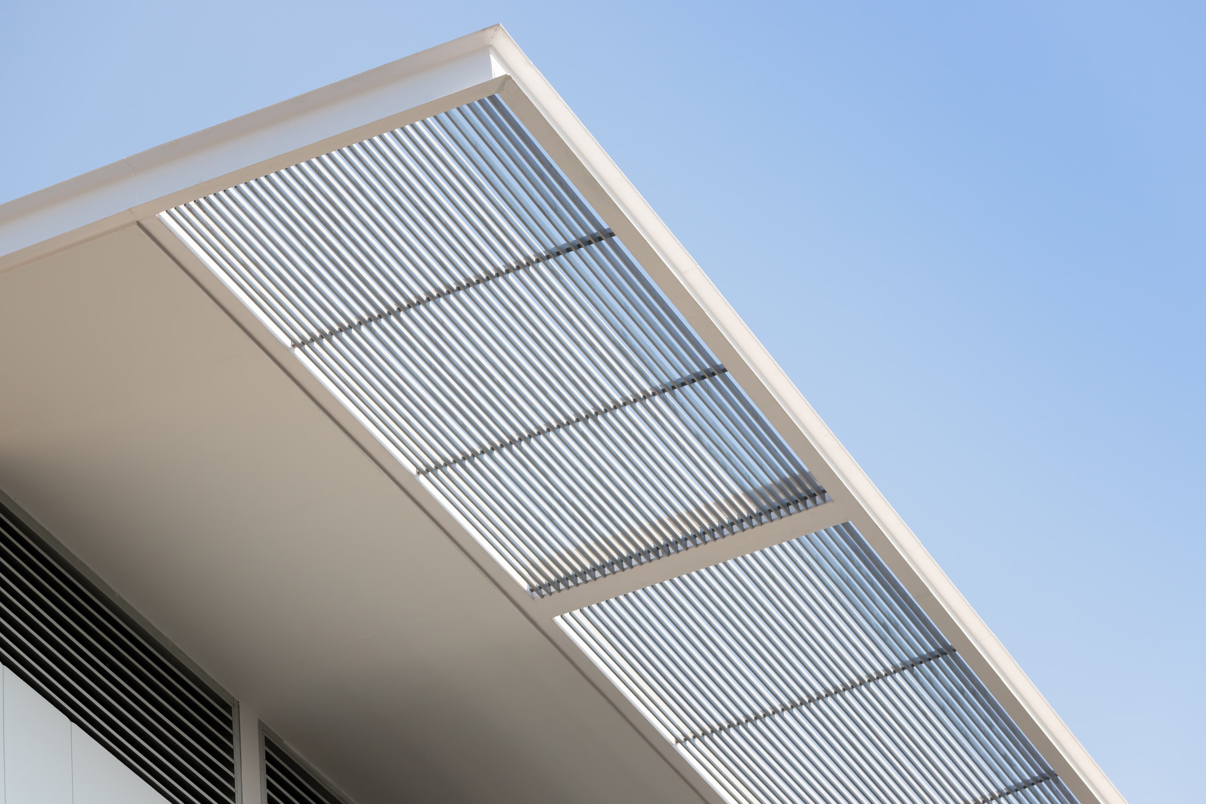 Modern residential roof with sleek metal cladding